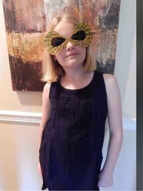 Crewcuts Navy Blue Sleeveless Reverse Terry Cloth Dress